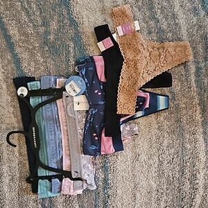 NWT 10 Woman's Thongs Lucky Brand, Arizona Body, Ambrielle | Lace, Seamless Sz:S